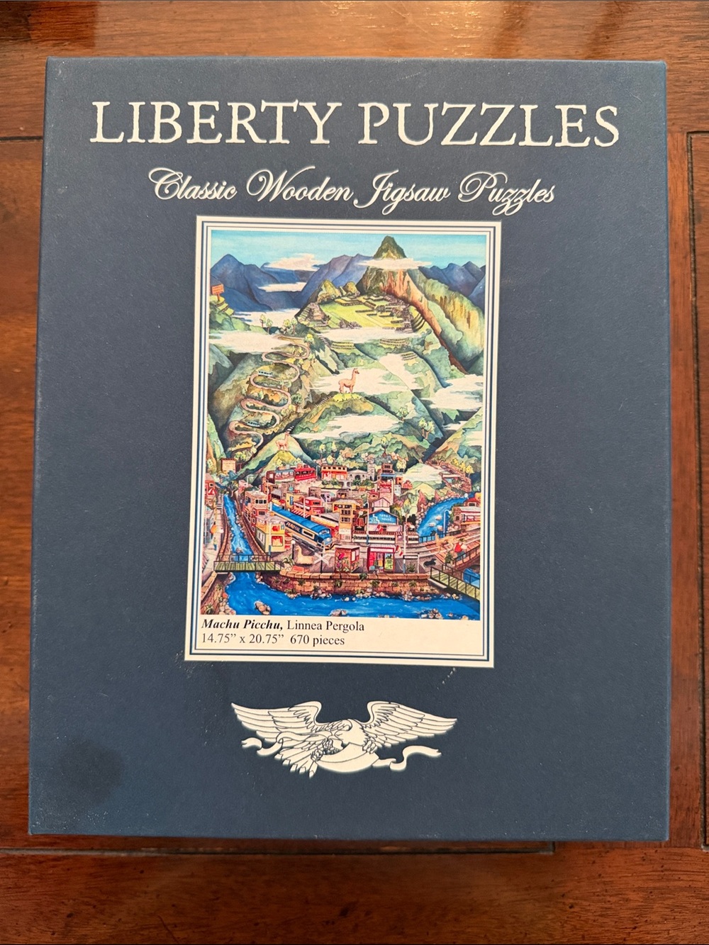 Liberty Puzzles Classic Wooden Jigsaw Puzzle - Navy Blue